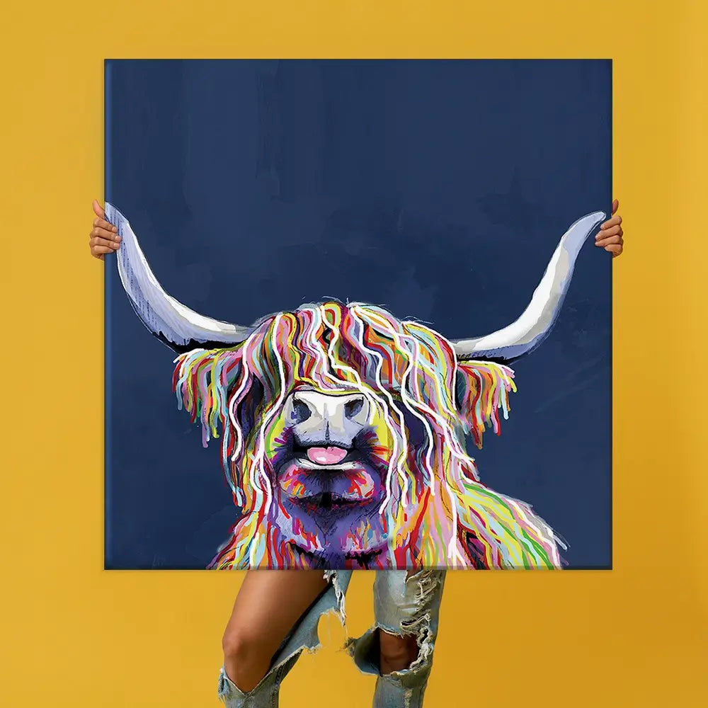 Cheeky Coo In Navy Blue Oversized Canvas Print Cheeky Coo In Navy Blue Oversized Canvas Print wall art product Independent
