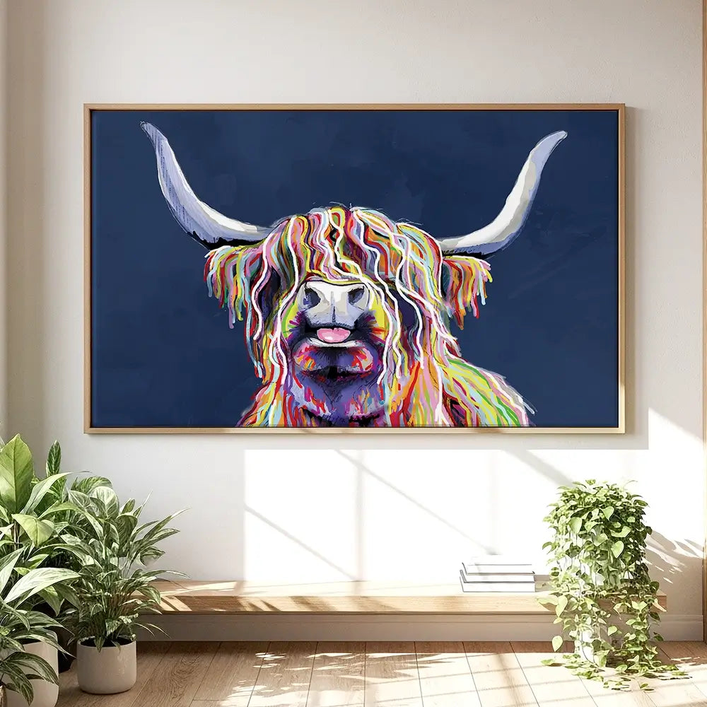 Cheeky Coo In Navy Blue Oversized Canvas Print Cheeky Coo In Navy Blue Oversized Canvas Print wall art product Independent