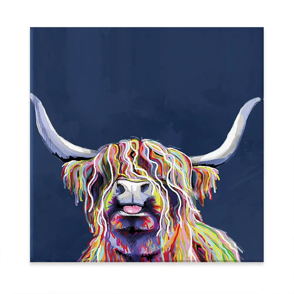 Cheeky Coo In Navy Blue Oversized Canvas Print Cheeky Coo In Navy Blue Oversized Canvas Print wall art product Independent