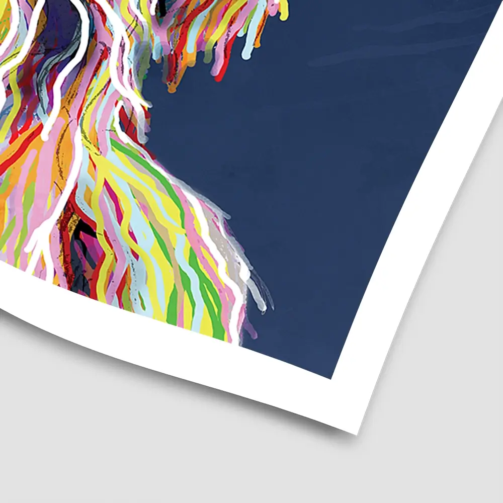 Cheeky Coo In Navy Blue Square Art Print Cheeky Coo In Navy Blue Square Art Print wall art product Independent