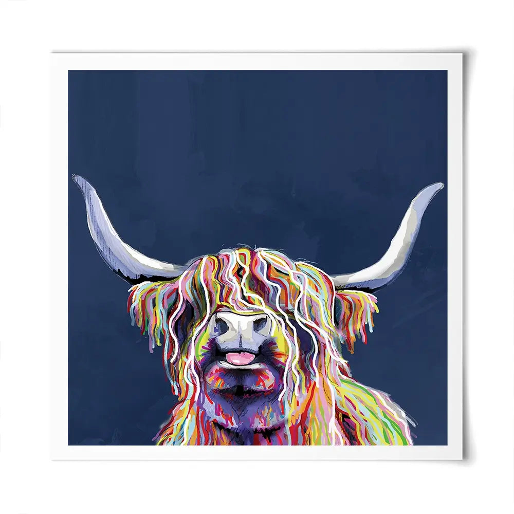 Cheeky Coo In Navy Blue Square Art Print Cheeky Coo In Navy Blue Square Art Print wall art product Independent
