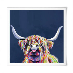 Cheeky Coo In Navy Blue Square Art Print Cheeky Coo In Navy Blue Square Art Print wall art product Independent