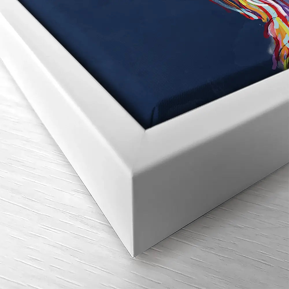 Cheeky Coo In Navy Blue Square Canvas Print Cheeky Coo In Navy Blue Square Canvas Print wall art product Independent