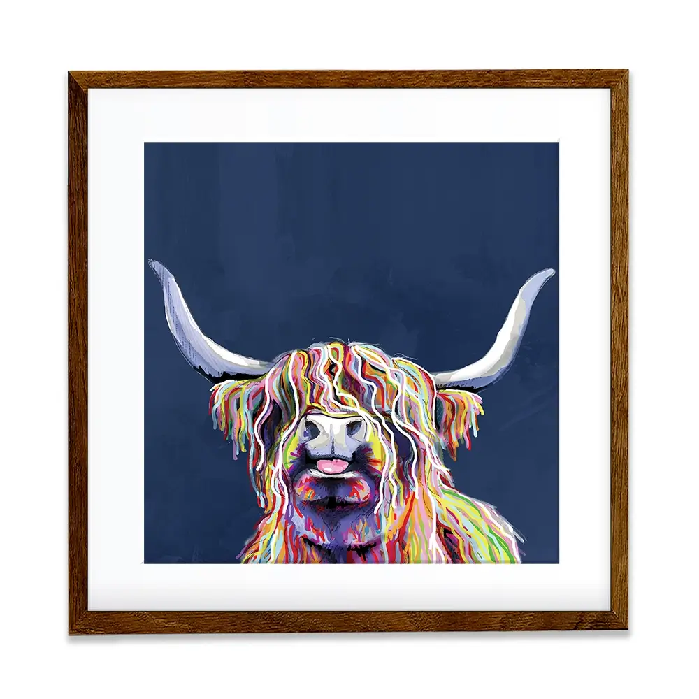 Cheeky Coo In Navy Blue Square Framed Art Print Cheeky Coo In Navy Blue Square Framed Art Print wall art product Independent