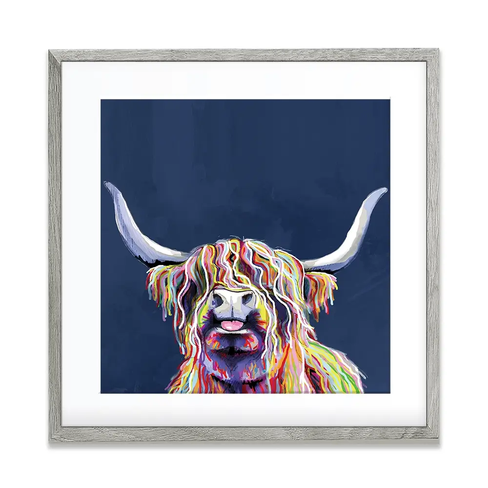 Cheeky Coo In Navy Blue Square Framed Art Print Cheeky Coo In Navy Blue Square Framed Art Print wall art product Independent