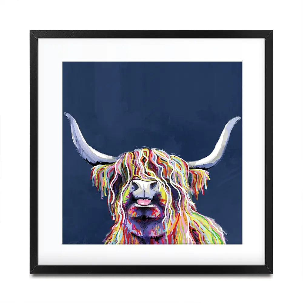 Cheeky Coo In Navy Blue Square Framed Art Print Cheeky Coo In Navy Blue Square Framed Art Print wall art product Independent