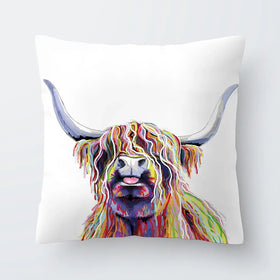 Cheeky White Highland Cow Cushion Cheeky White Highland Cow Cushion wall art product Independent