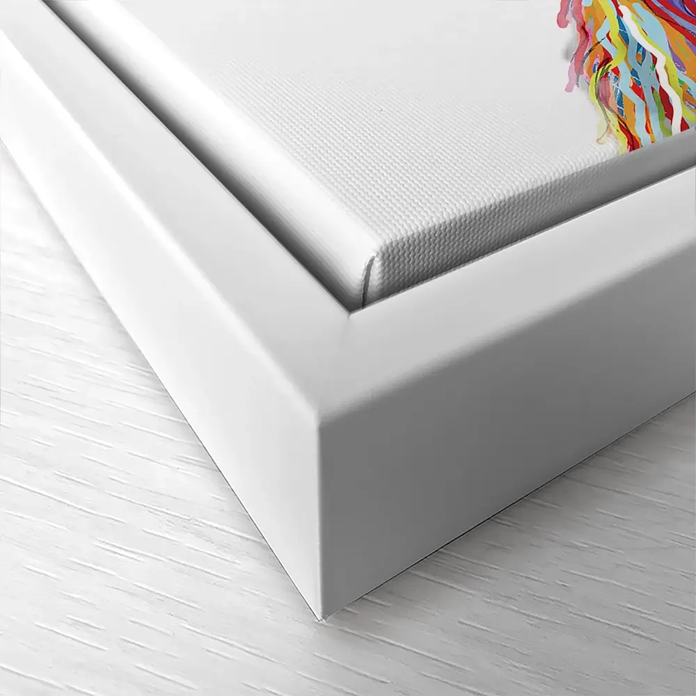 Cheeky White Highland Cow Square Canvas Print Cheeky White Highland Cow Square Canvas Print wall art product Independent