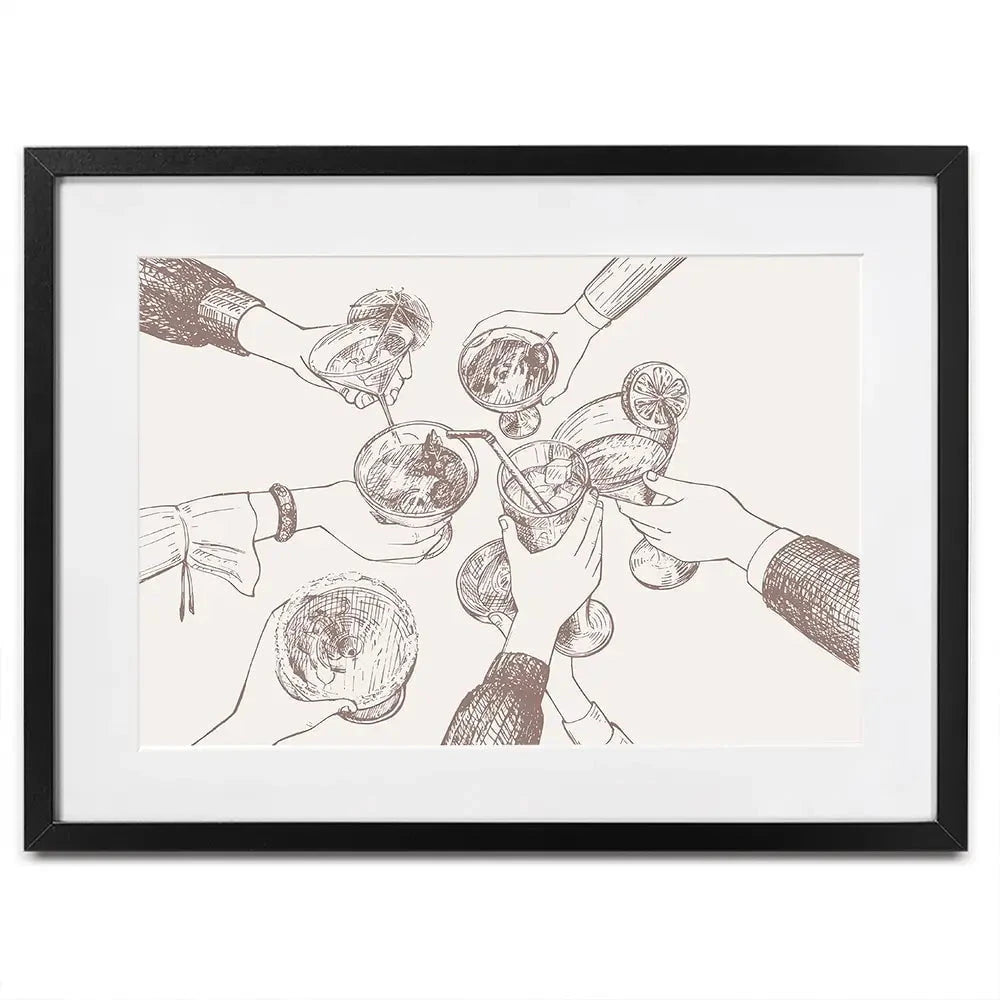 Cheers Framed Art Print Cheers Framed Art Print wall art product Art Print Shop