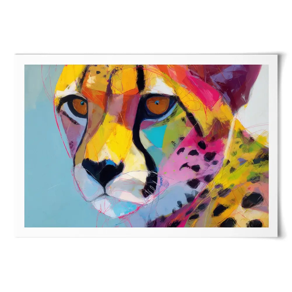Cheetah Gaze Art Print Cheetah Gaze Art Print wall art product Chromatic Storm Studio