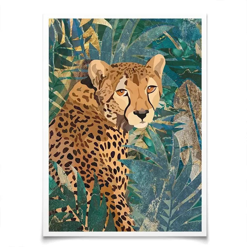 Cheetah In The Jungle Art Print Cheetah In The Jungle Art Print wall art product Sarah Manovski