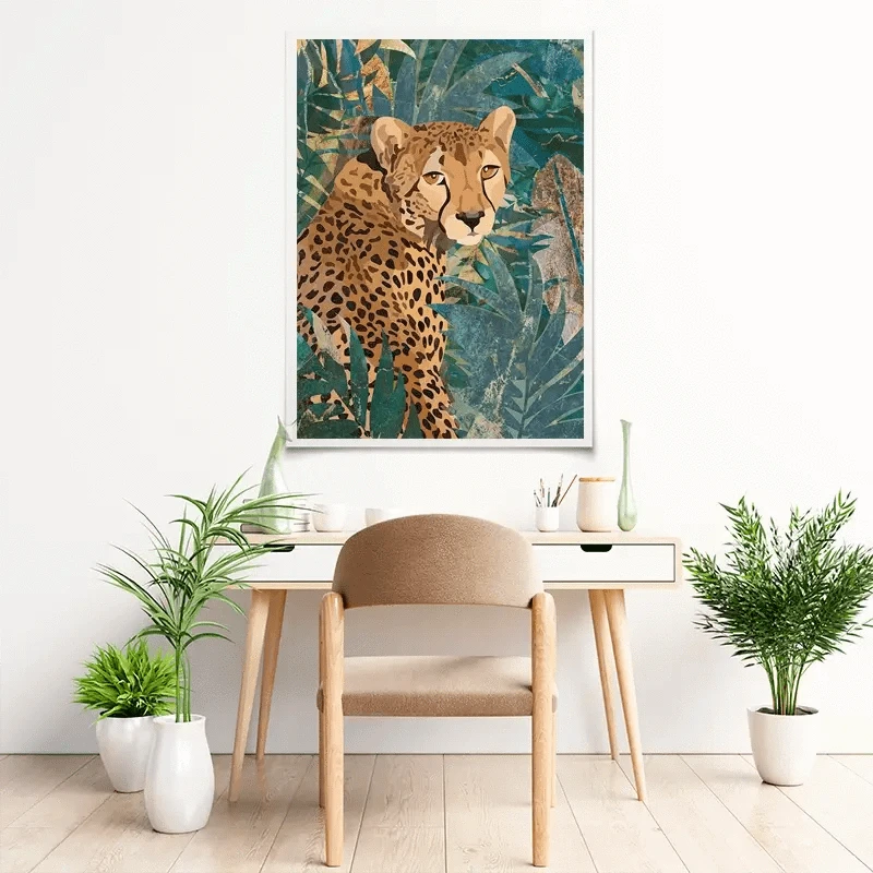 Cheetah In The Jungle Art Print Cheetah In The Jungle Art Print wall art product Sarah Manovski