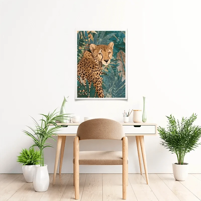 Cheetah In The Jungle Art Print Cheetah In The Jungle Art Print wall art product Sarah Manovski