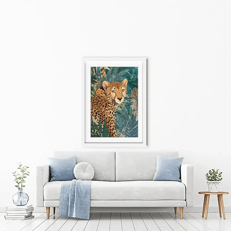 Cheetah In The Jungle Framed Art Print Cheetah In The Jungle Framed Art Print wall art product Sarah Manovski