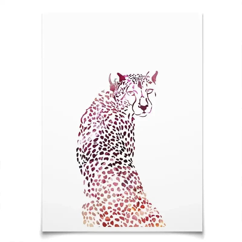 Cheetah On White Art Print Cheetah On White Art Print wall art product Sarah Manovski