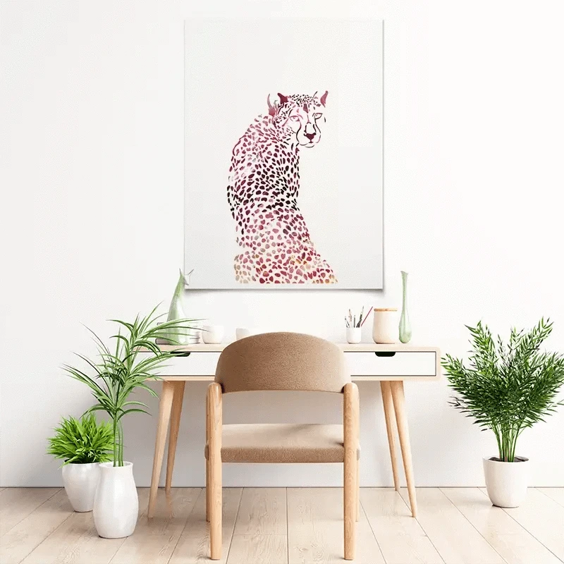 Cheetah On White Art Print Cheetah On White Art Print wall art product Sarah Manovski
