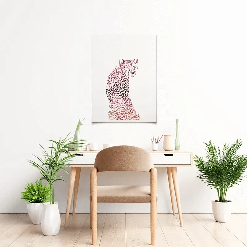 Cheetah On White Art Print Cheetah On White Art Print wall art product Sarah Manovski