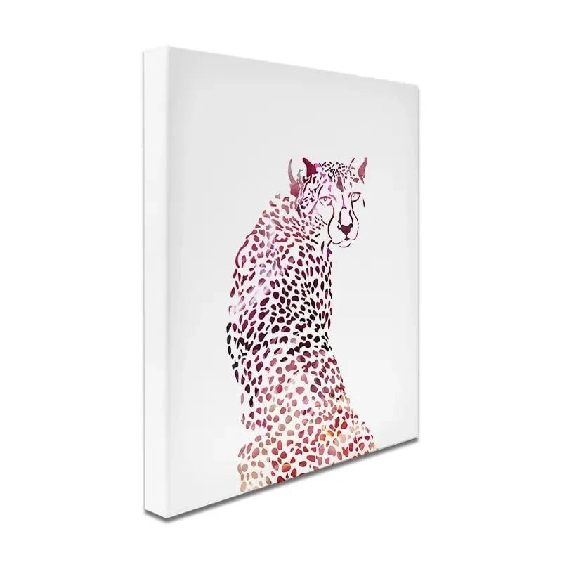 Cheetah On White Canvas Print Cheetah On White Canvas Print wall art product Sarah Manovski