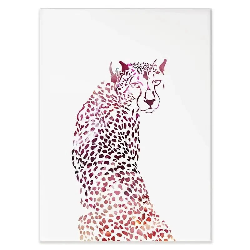 Cheetah On White Canvas Print Cheetah On White Canvas Print wall art product Sarah Manovski