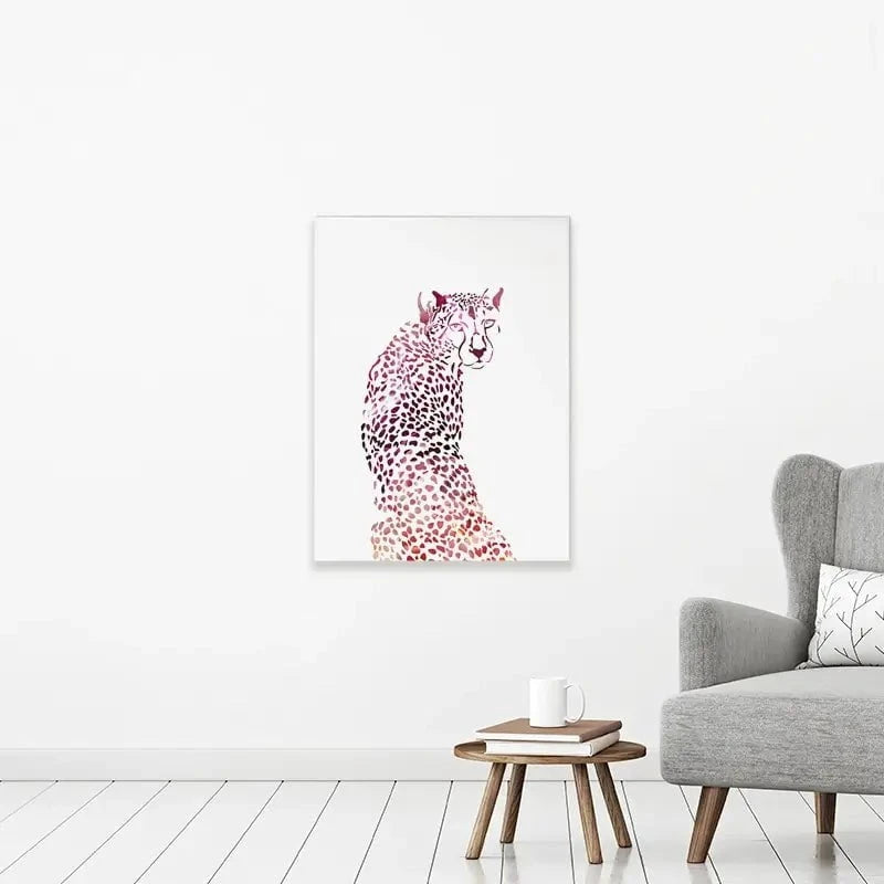 Cheetah On White Canvas Print Cheetah On White Canvas Print wall art product Sarah Manovski
