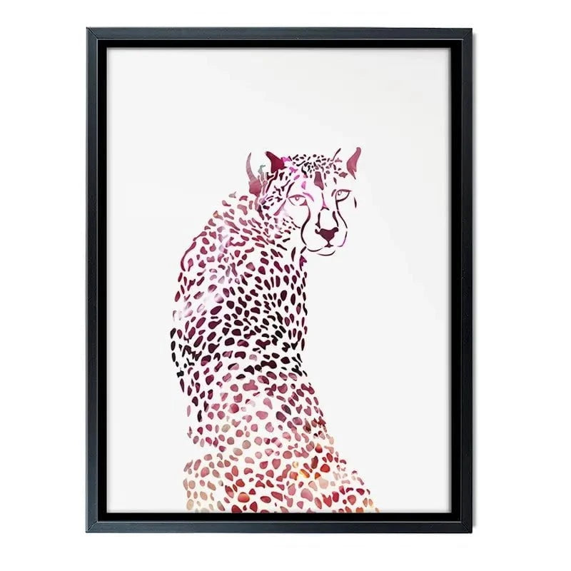 Cheetah On White Canvas Print Cheetah On White Canvas Print wall art product Sarah Manovski