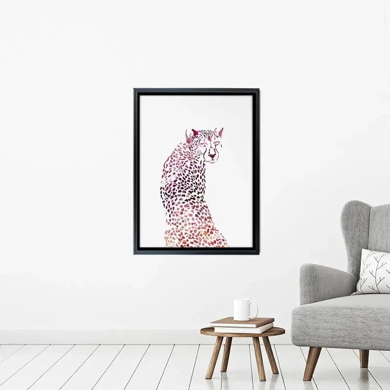 Cheetah On White Canvas Print Cheetah On White Canvas Print wall art product Sarah Manovski