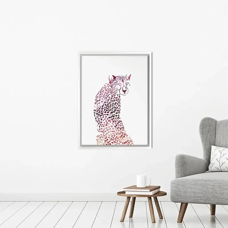 Cheetah On White Canvas Print Cheetah On White Canvas Print wall art product Sarah Manovski