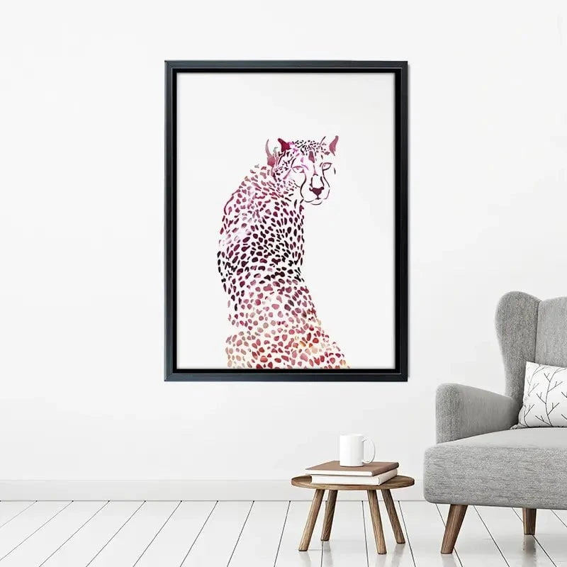 Cheetah On White Canvas Print Cheetah On White Canvas Print wall art product Sarah Manovski
