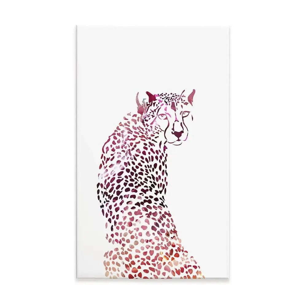 Cheetah On White Canvas Print Cheetah On White Canvas Print wall art product Sarah Manovski