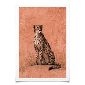 Cheetah Pose Portrait Art Print Cheetah Pose Portrait Art Print wall art product Petals Prints Design - Independent