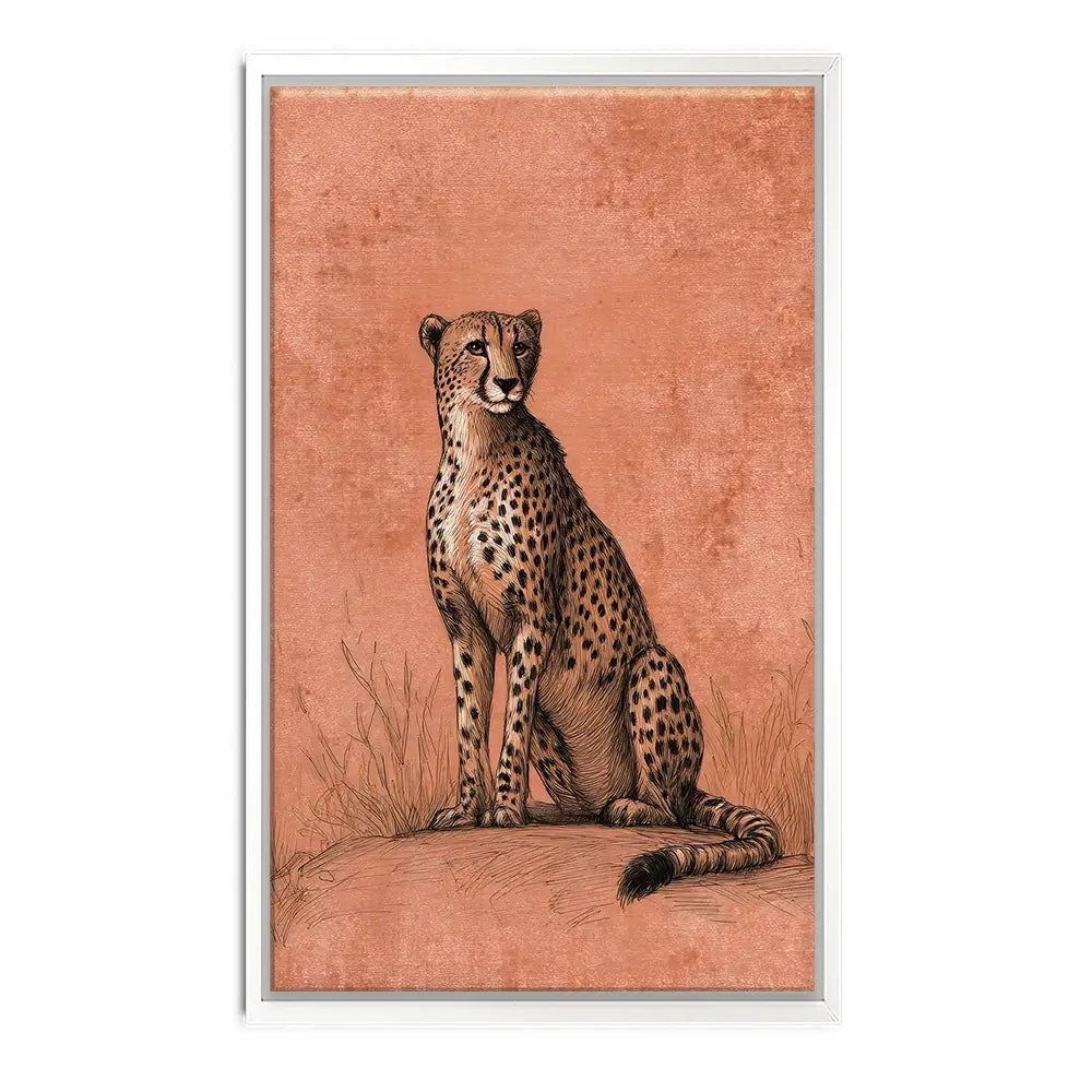 Cheetah Pose Portrait Canvas Print Cheetah Pose Portrait Canvas Print wall art product Petals Prints Design - Independent