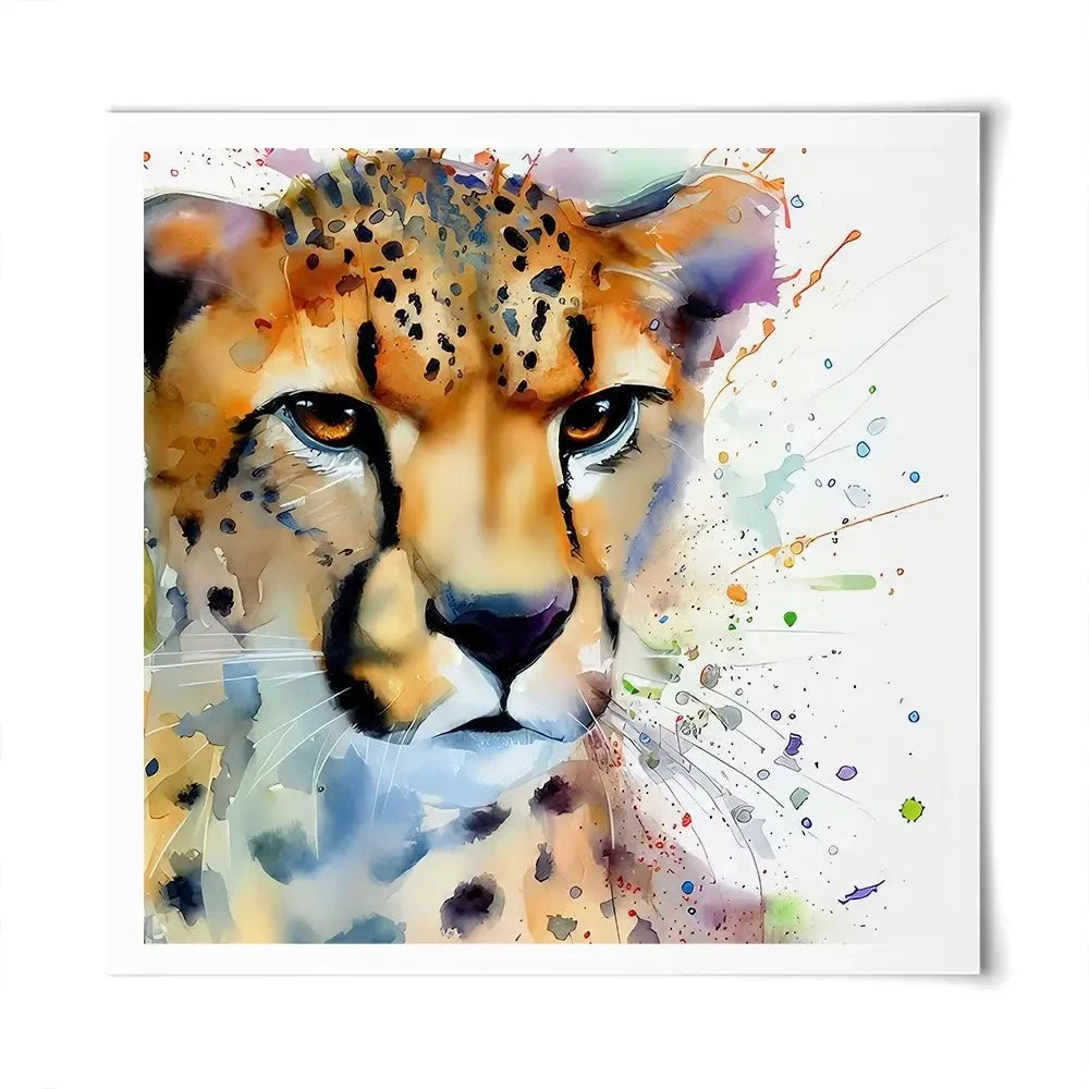 Cheetah Power Square Art Print Cheetah Power Square Art Print wall art product David Alexander Elder