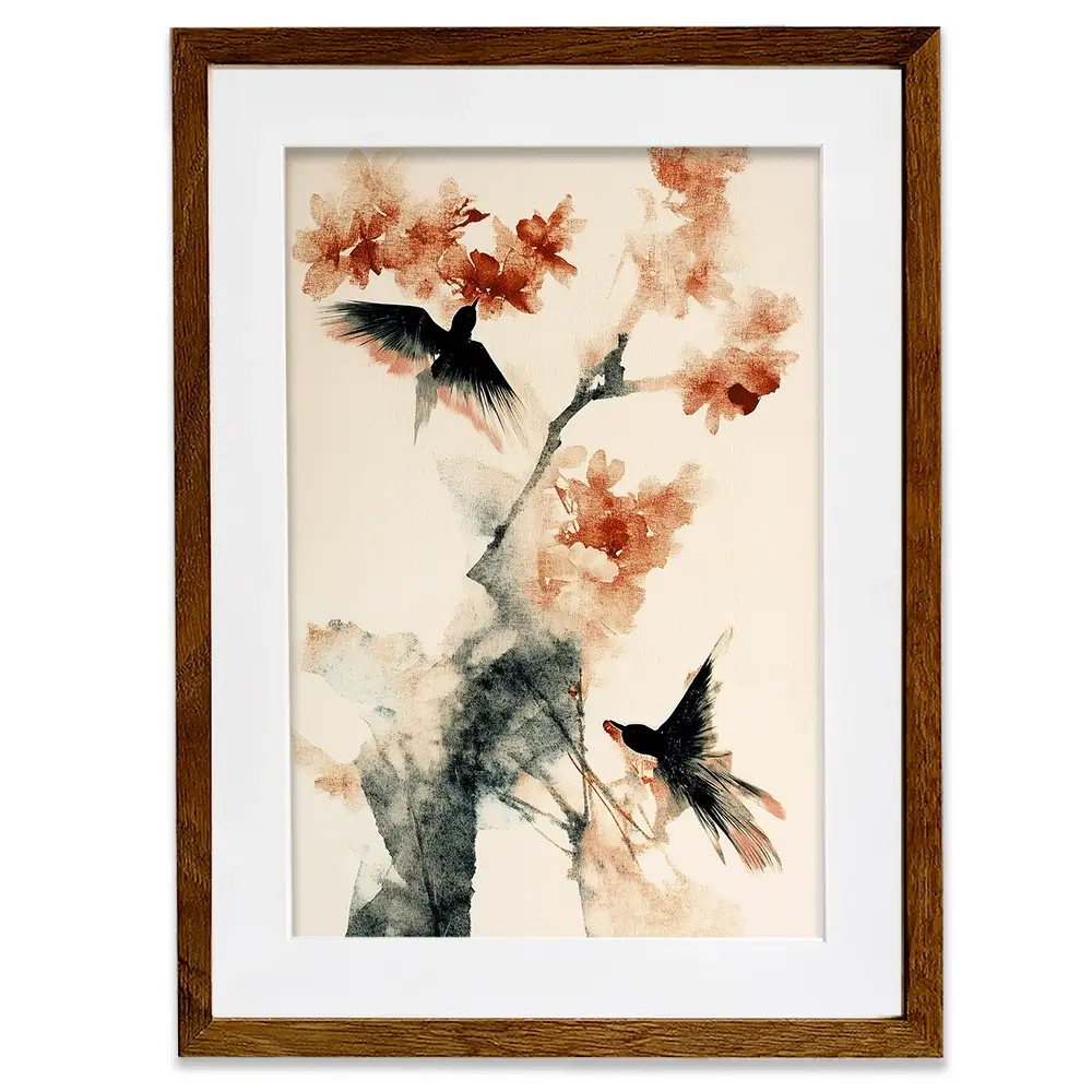 Cherry Birds Framed Art Print Cherry Birds Framed Art Print wall art product Treechild