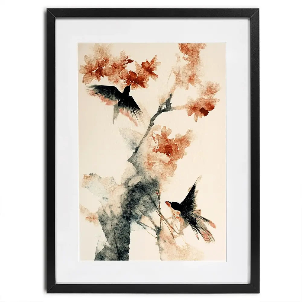Cherry Birds Framed Art Print Cherry Birds Framed Art Print wall art product Treechild