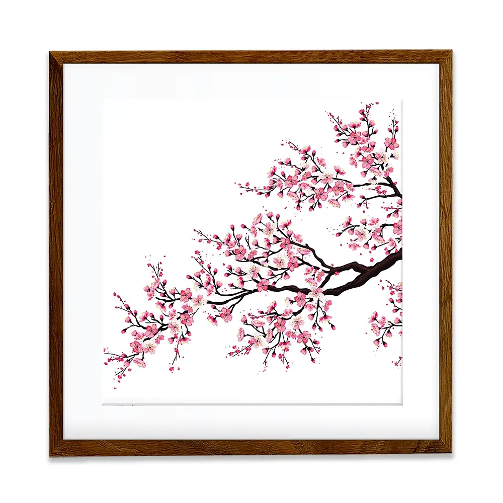 Cherry Blossom Branch Square Framed Art Print Cherry Blossom Branch Square Framed Art Print wall art product fresher / Shutterstock
