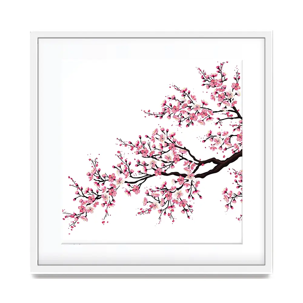 Cherry Blossom Branch Square Framed Art Print Cherry Blossom Branch Square Framed Art Print wall art product fresher / Shutterstock