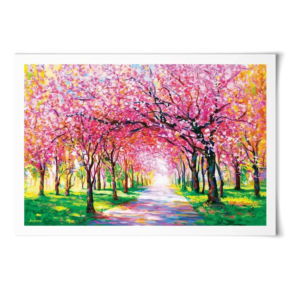 Cherry Blossom Forest Art Print Cherry Blossom Forest Art Print wall art product Leon Devenice