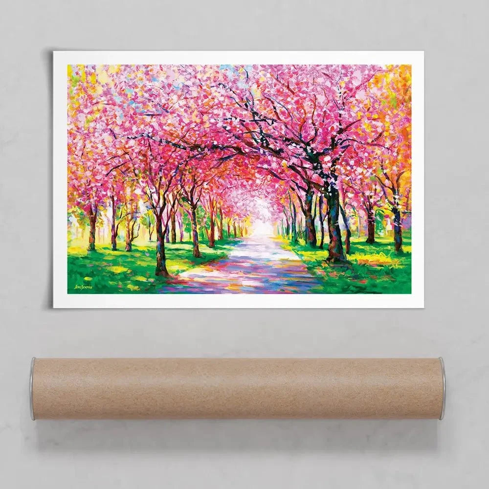 Cherry Blossom Forest Art Print Cherry Blossom Forest Art Print wall art product Leon Devenice