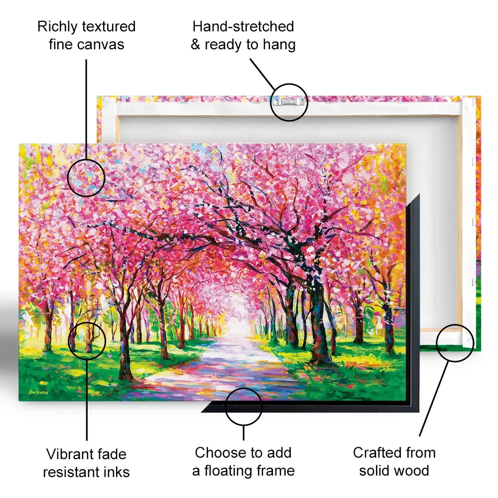 Cherry Blossom Forest Canvas Print Cherry Blossom Forest Canvas Print wall art product Leon Devenice