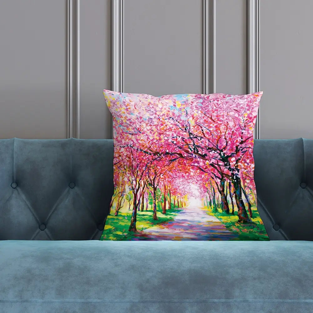 Cherry Blossom Forest Cushion Cherry Blossom Forest Cushion wall art product Leon Devenice