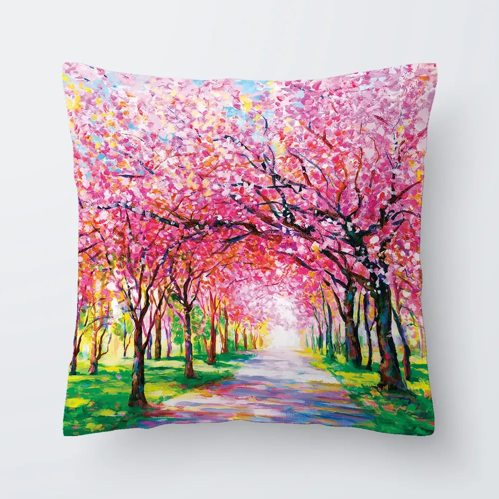 Cherry Blossom Forest Cushion Cherry Blossom Forest Cushion wall art product Leon Devenice