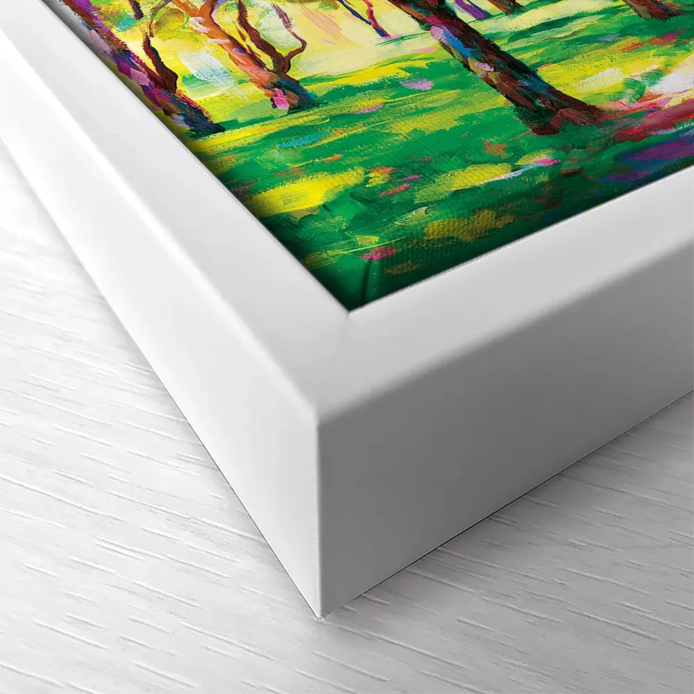 Cherry Blossom Forest Square Canvas Print Cherry Blossom Forest Square Canvas Print wall art product Leon Devenice