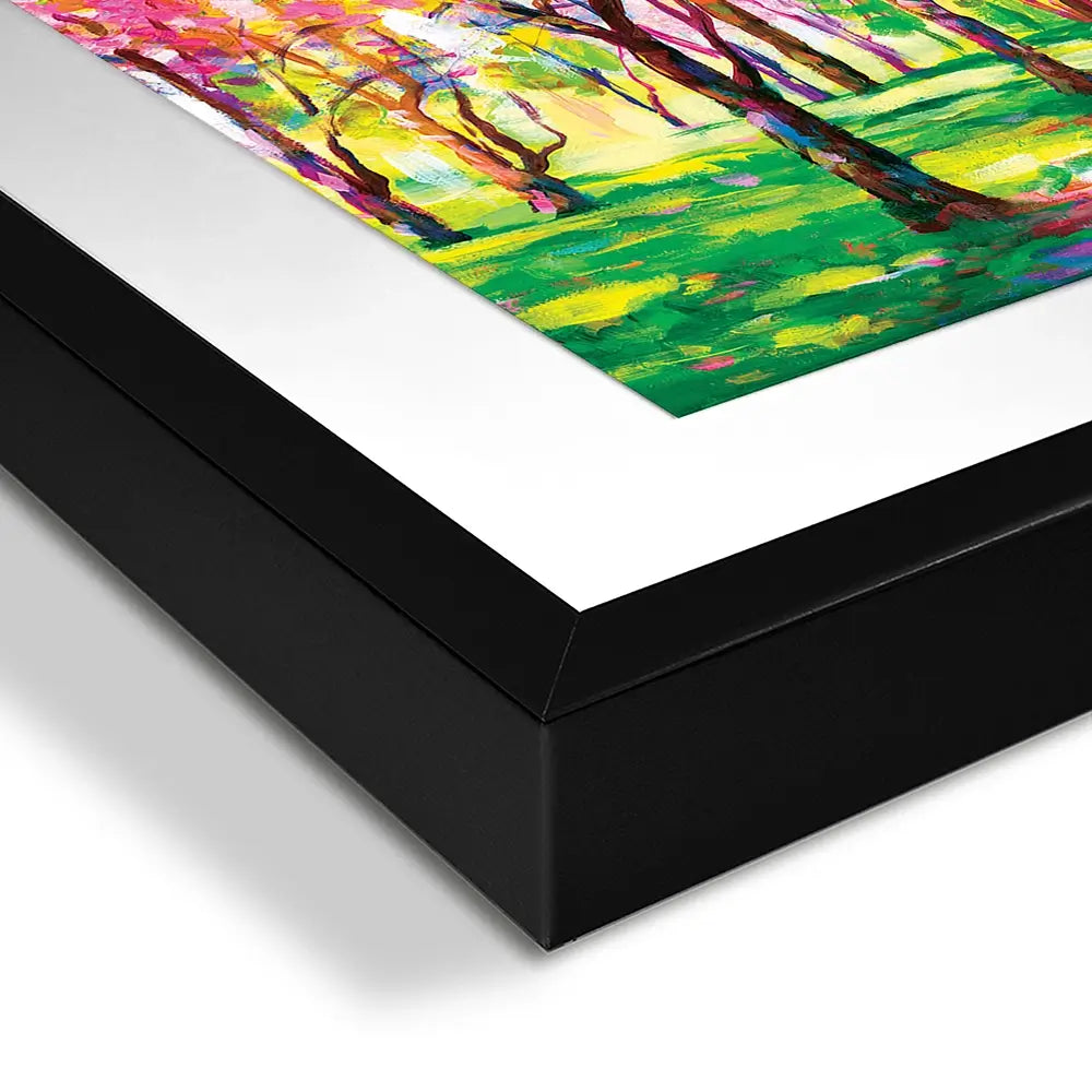 Cherry Blossom Forest Square Framed Art Print Cherry Blossom Forest Square Framed Art Print wall art product Leon Devenice