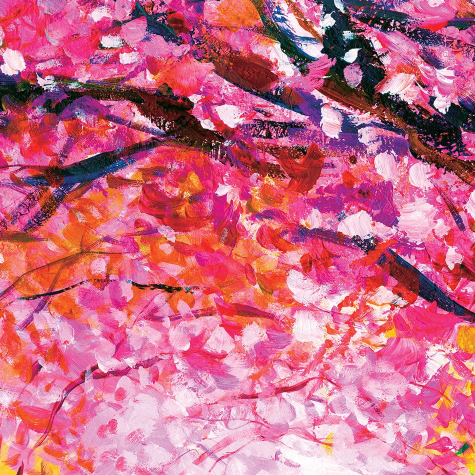 Cherry Blossom Forest Square Framed Art Print wall art product Leon Devenice