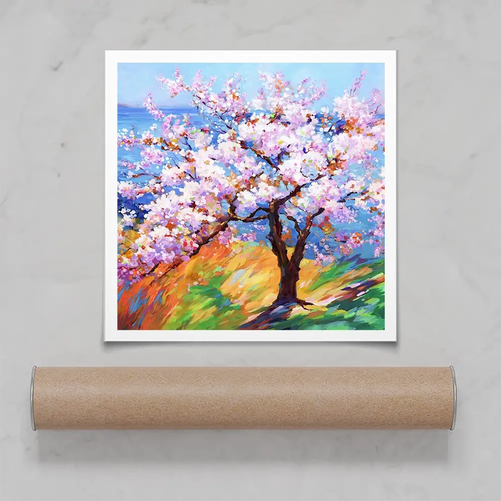 Cherry Blossom Glory Square Art Print Cherry Blossom Glory Square Art Print wall art product Art Print Shop