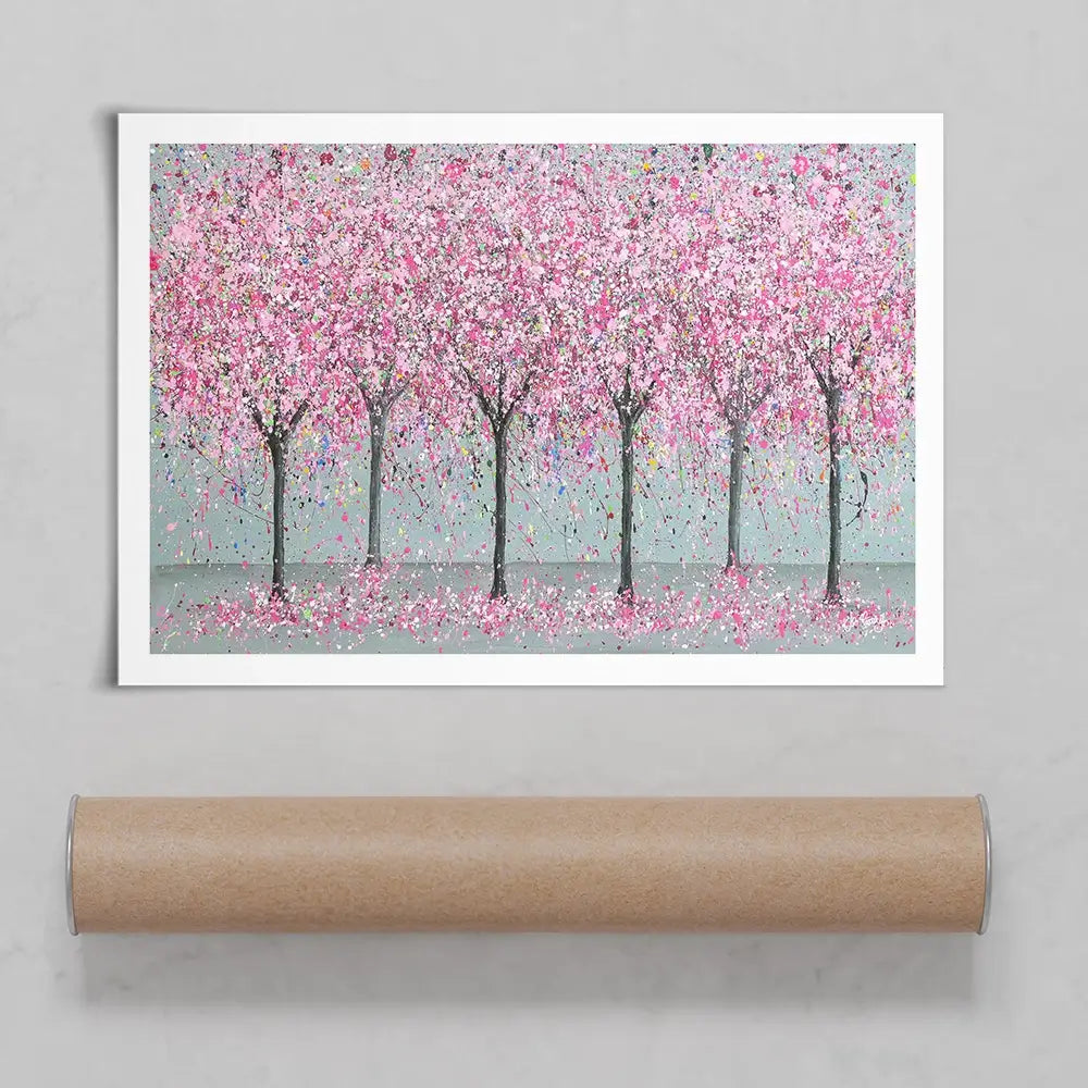 Cherry Blossom Love Art Print Cherry Blossom Love Art Print wall art product Jo Gough