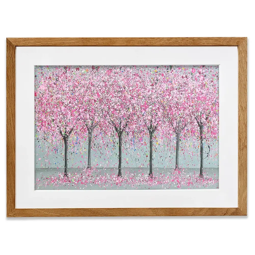 Cherry Blossom Love Framed Art Print Cherry Blossom Love Framed Art Print wall art product Jo Gough