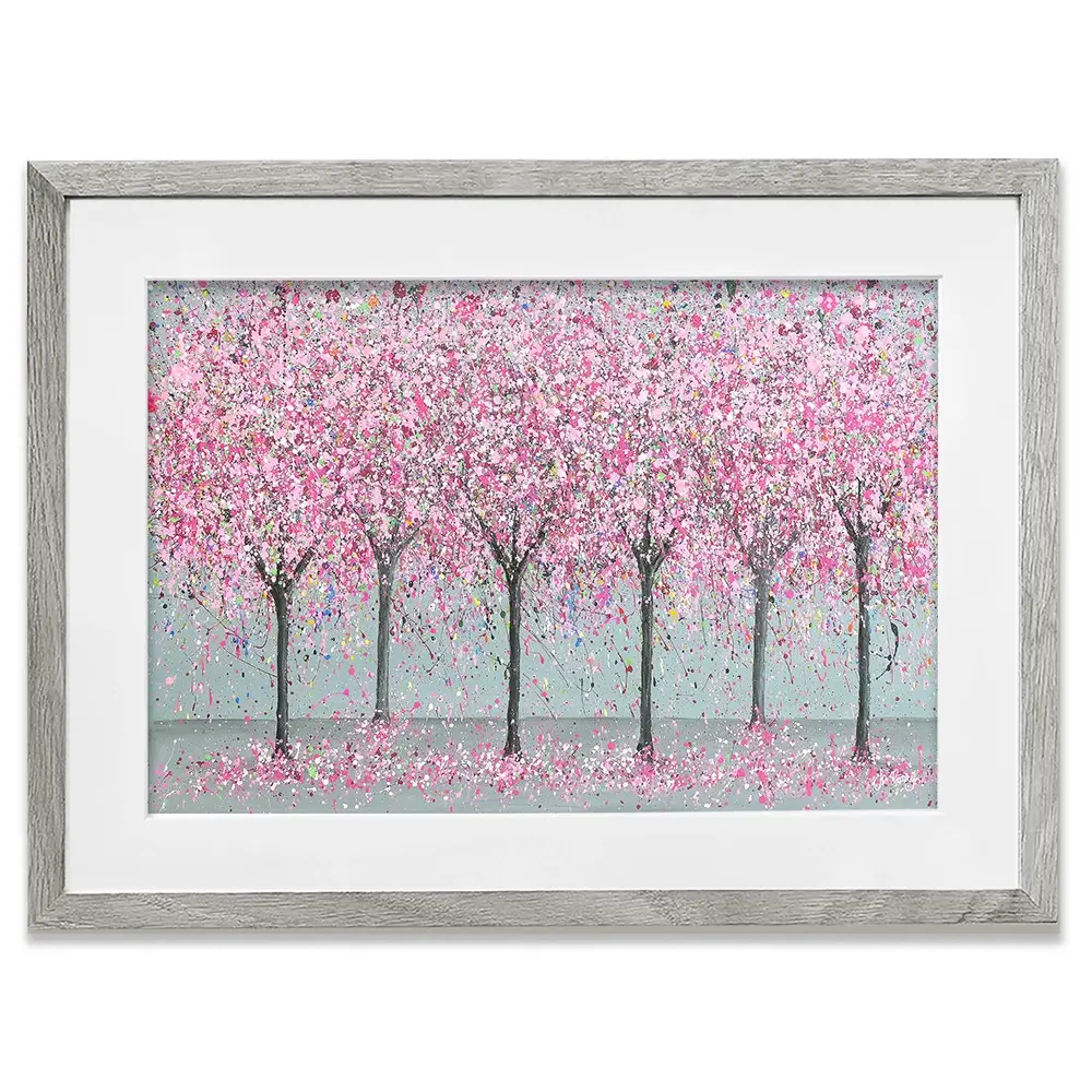 Cherry Blossom Love Framed Art Print Cherry Blossom Love Framed Art Print wall art product Jo Gough