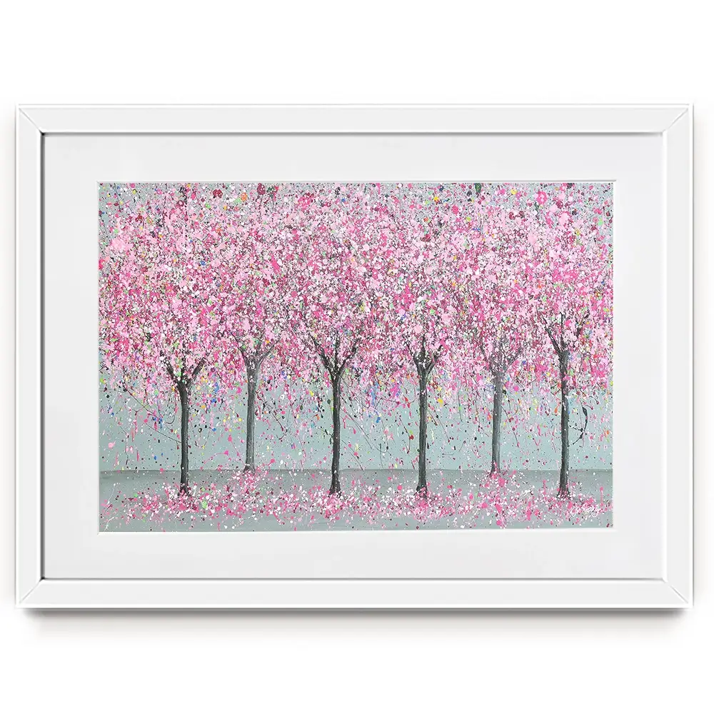 Cherry Blossom Love Framed Art Print Cherry Blossom Love Framed Art Print wall art product Jo Gough