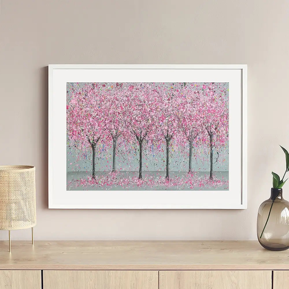 Cherry Blossom Love Framed Art Print Cherry Blossom Love Framed Art Print wall art product Jo Gough